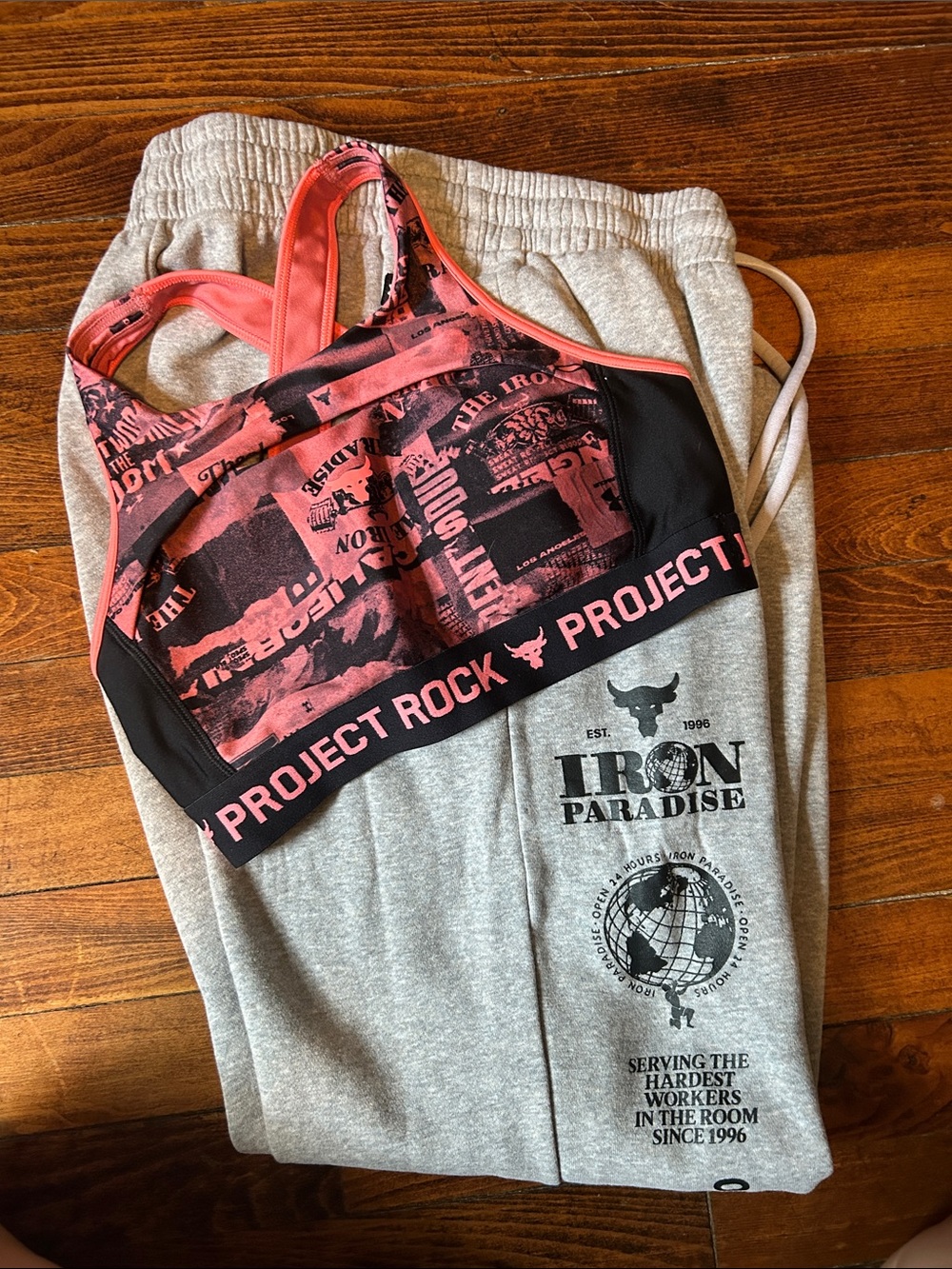 Project rock by under armour bra and joggers